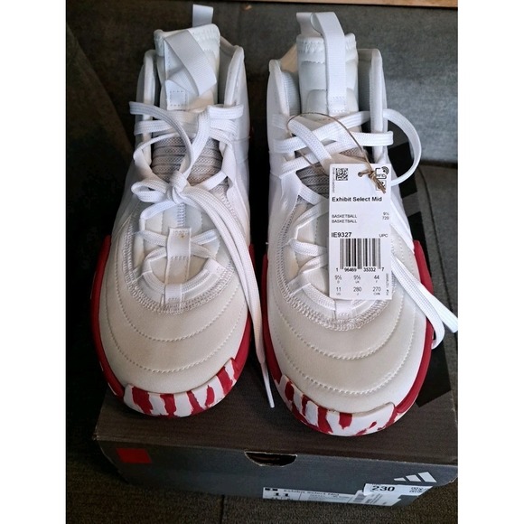 adidas Shoes - Womens‎ Size 11 - Adidas Exhibit Select Mid White Team Power Red NIB